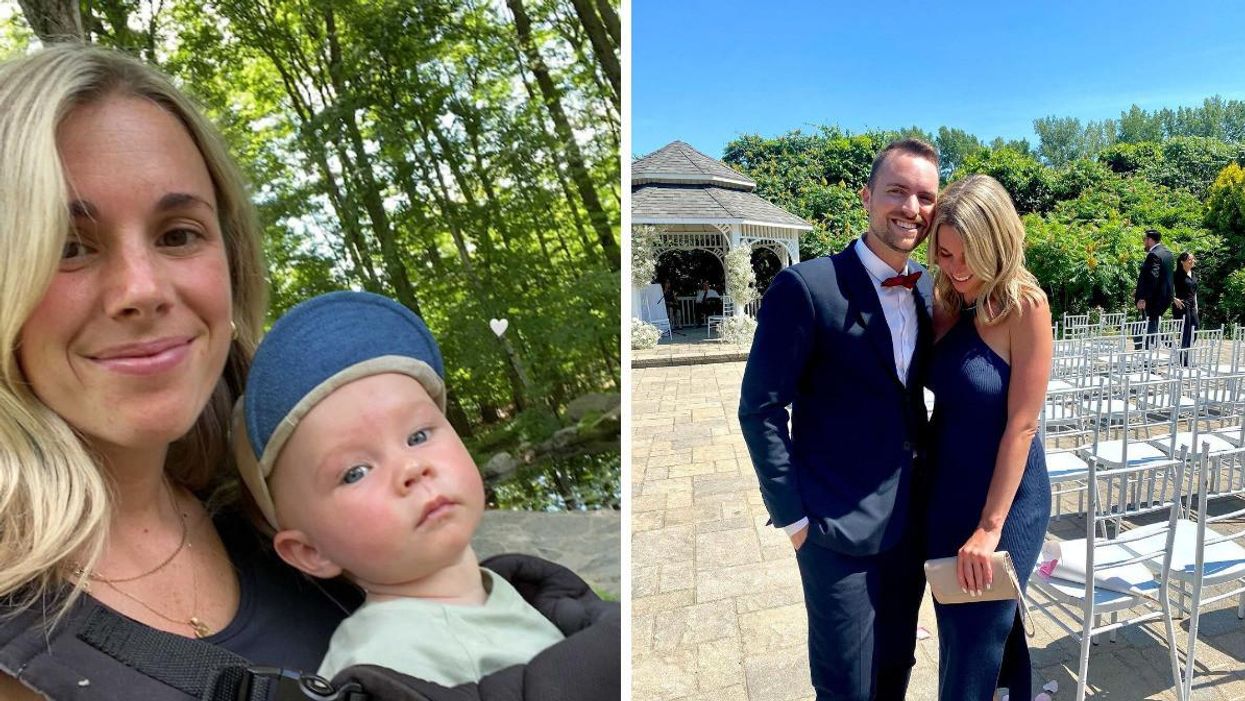 Vahiné Lefebvre avec son fils Milan. Droite : Vahiné Lefebvre et son conjoint Jean-François.