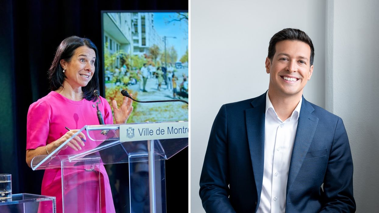 Valérie Plante. Droite : Stéphane Boyer.