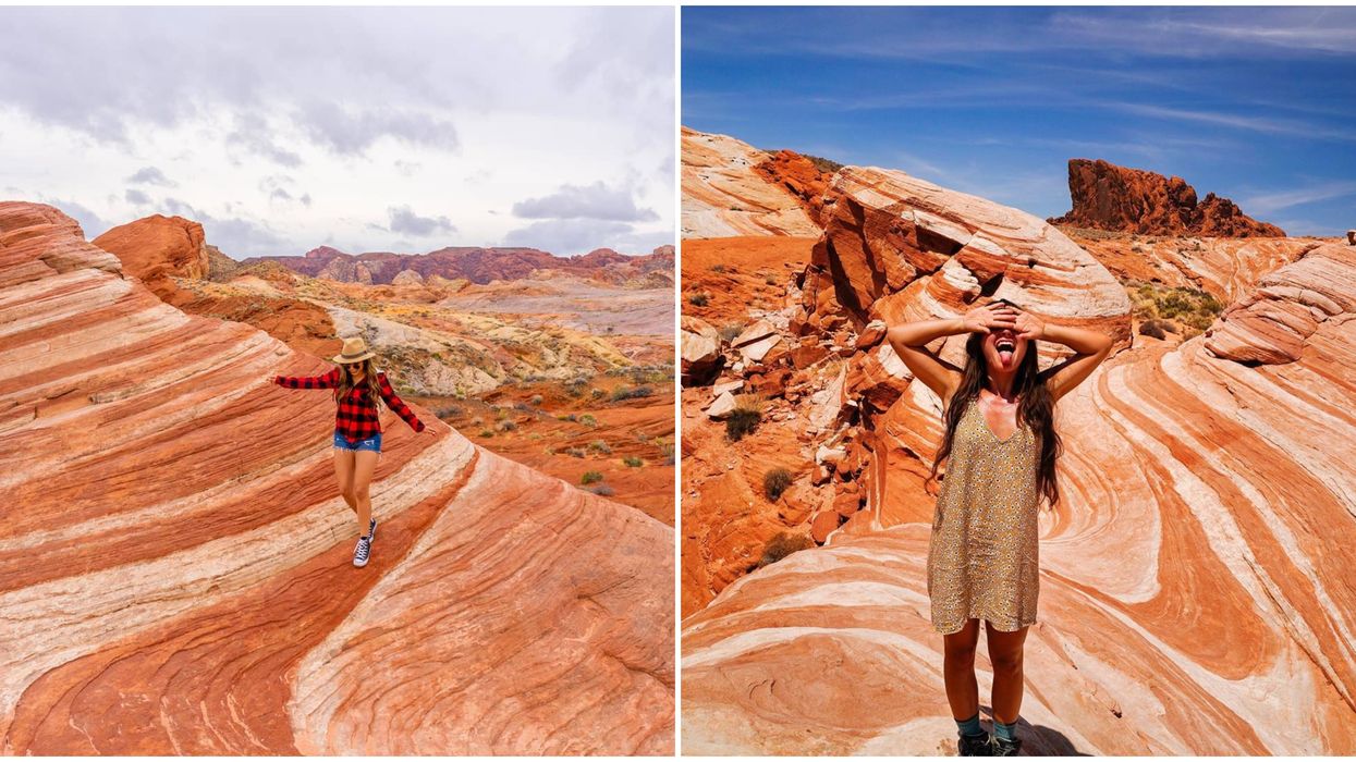 Valley of Fire State Park In Nevada Is Filled With Pumpkin Colored Hills