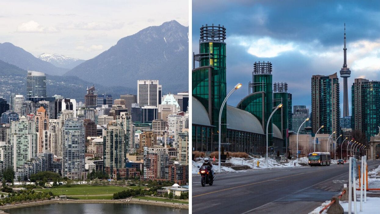 Vancouver. Right: Toronto.