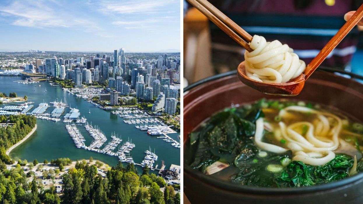 Vancouver. Right: Udon.
