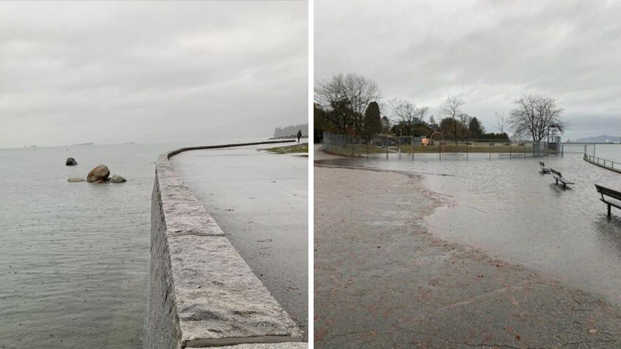Vancouver seawall flooding.