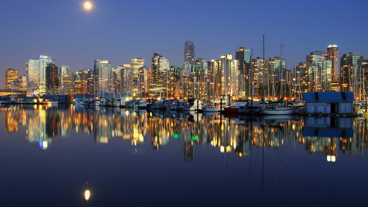 Vancouver skyline at night (generic).
