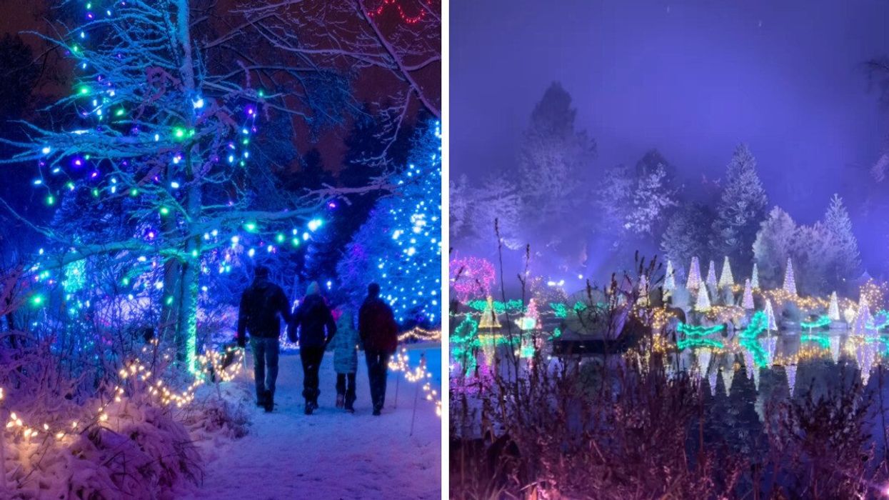 VanDusen Botanical Garden. Right: VanDusen Botanical Garden's Festival of Lights.