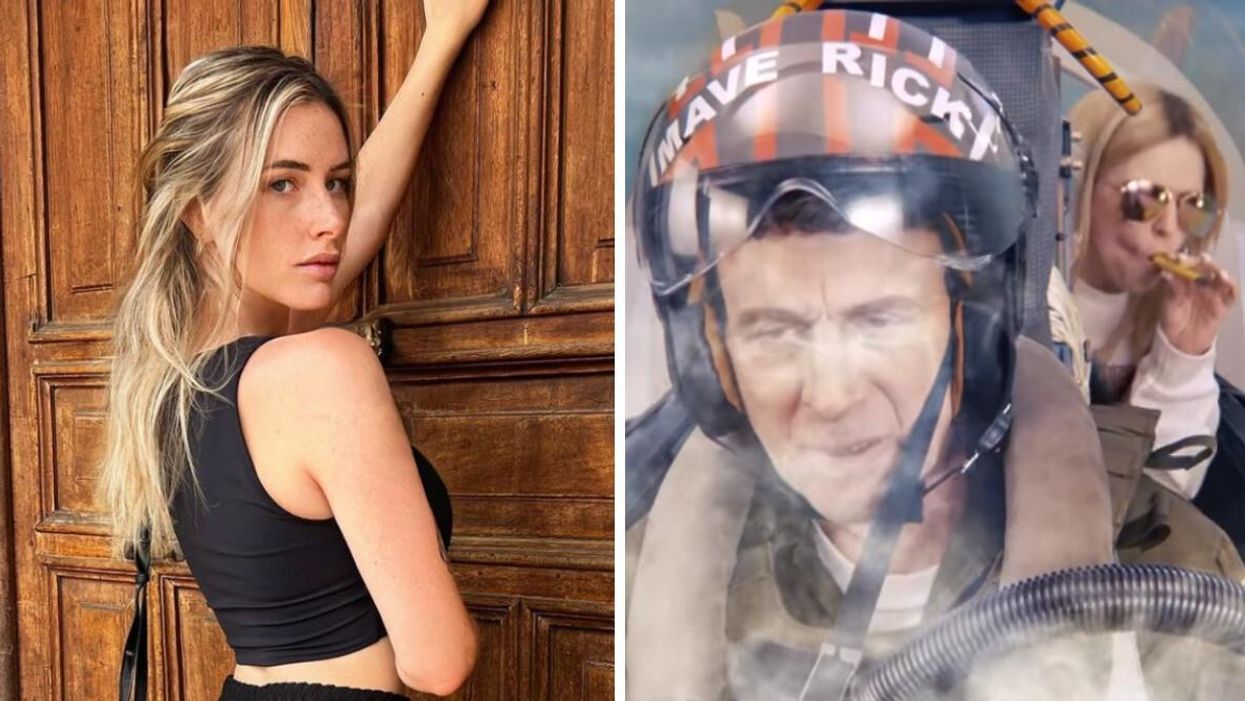 Vanessa Sicotte. Droite : Sketch du Bye Bye 2022.