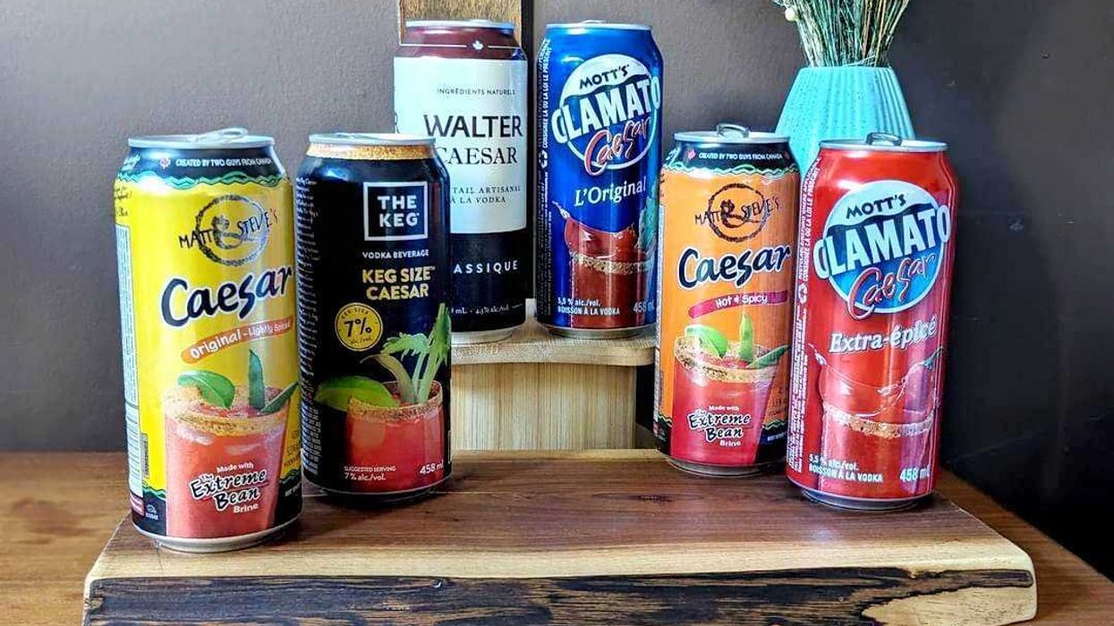 Various brands of Caesars from the LCBO.