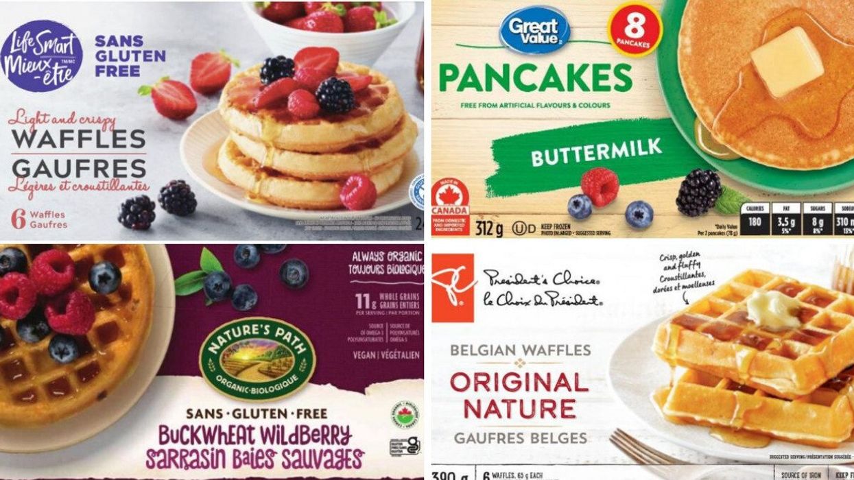 Various frozen waffles and pancakes being recalled in Canada.