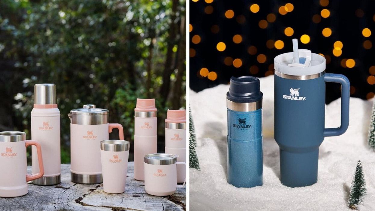 Various Stanley-brand drinkware.
