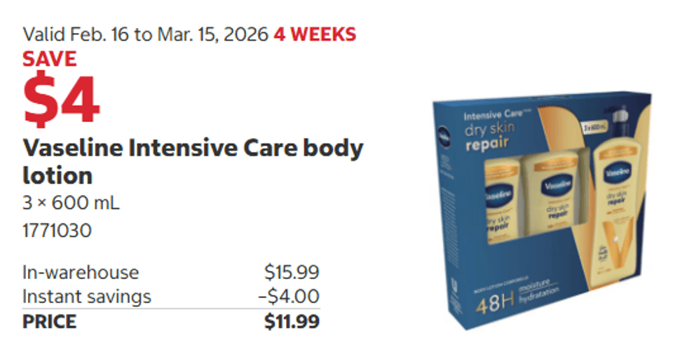 Vaseline Intensive Care body lotion