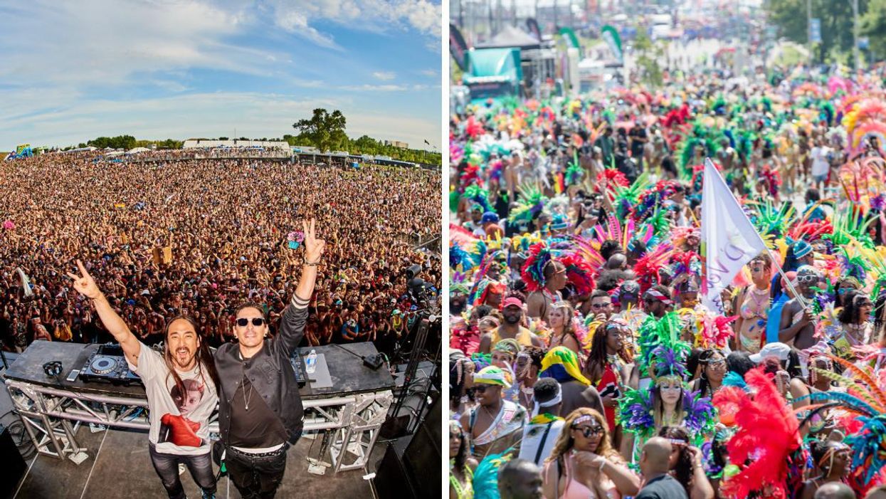 Veld Music Festical. Right: Toronto Caribbean Carnival