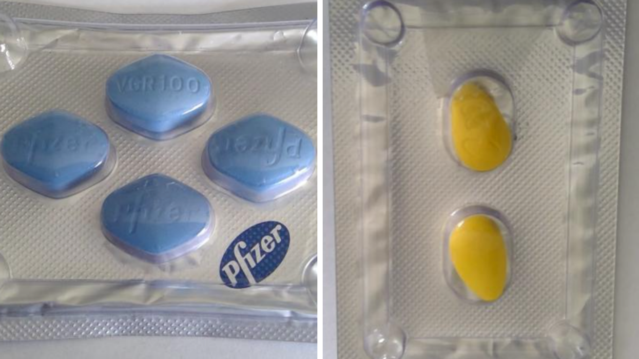 Viagra. Right: Cialis.