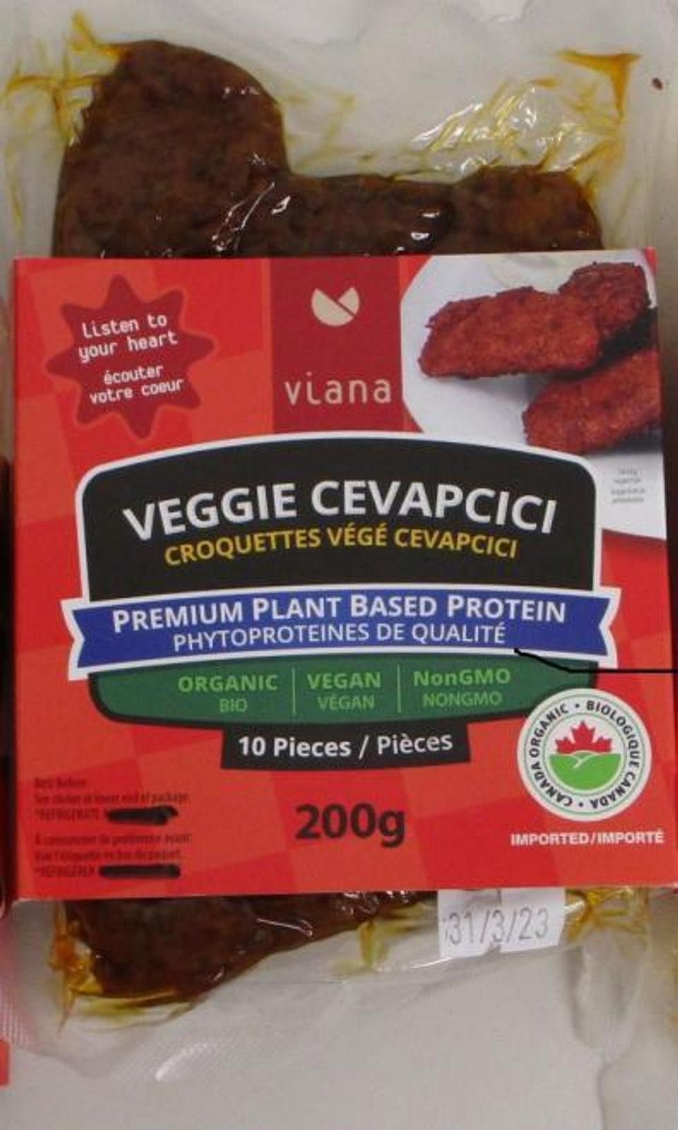 Viana brand Veggie Cevapcici.