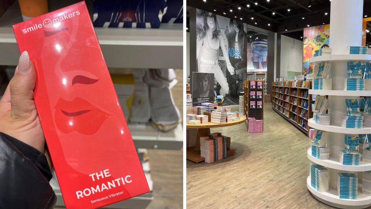 Vibrateur vendu au Indigo Laval. Droite : Indigo Laval.