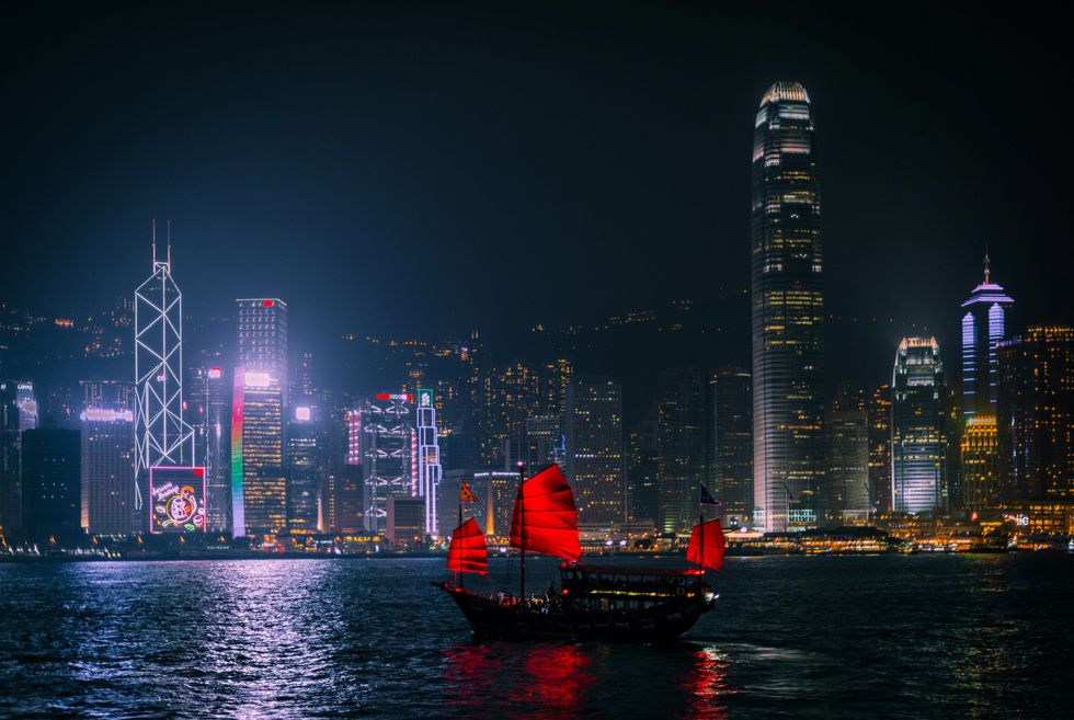 Victoria Harbour in Hong Kong.