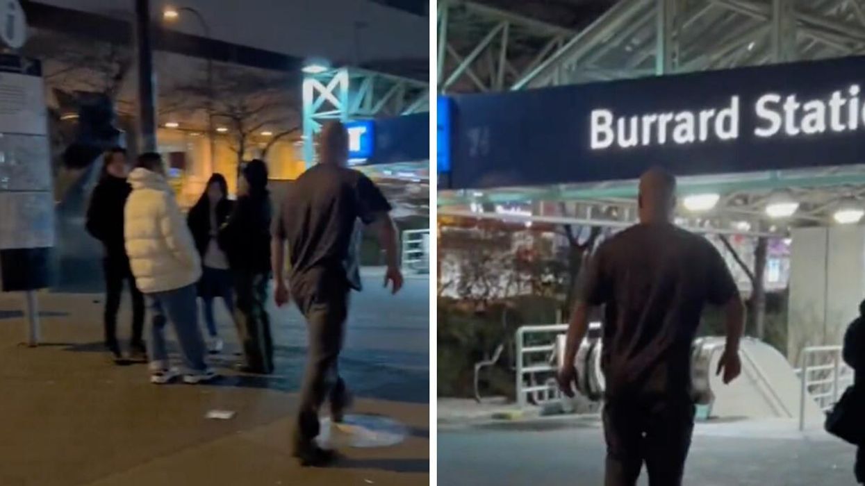 Video of man at Vancouver SkyTrain.