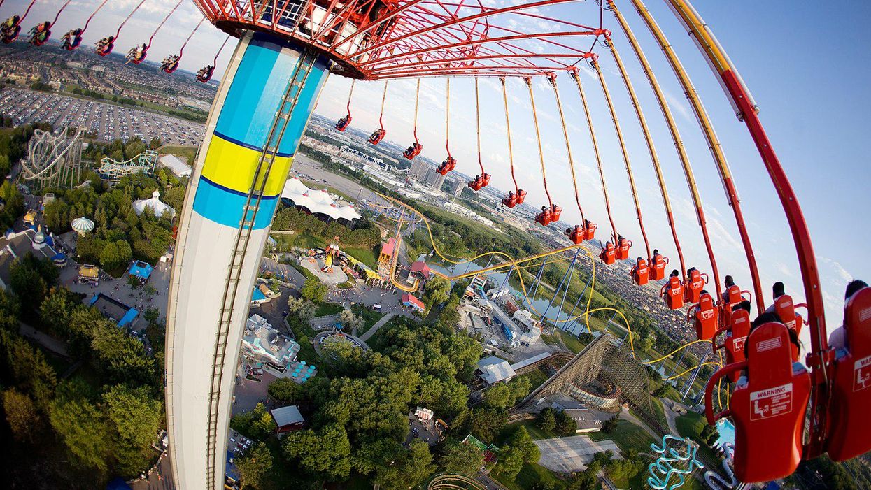 View from Canada's Wonderland's WindSeeker ride.