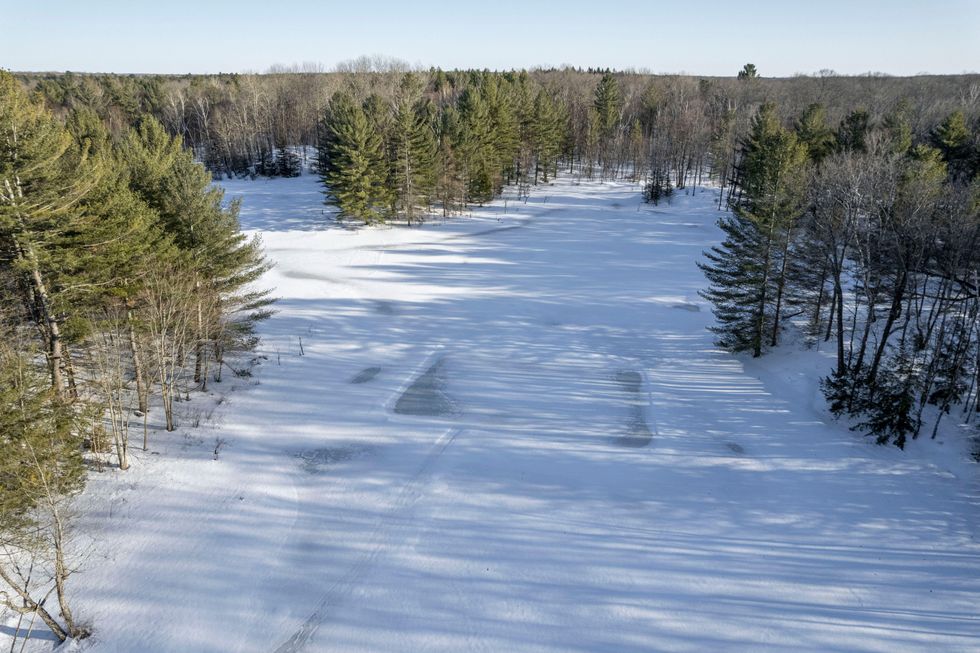 View of the large pond.