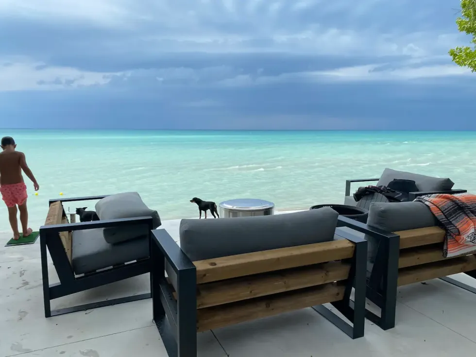 View of the water from the patio.