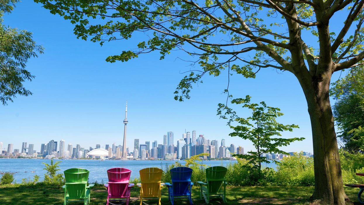 View of Toronto from the islands.