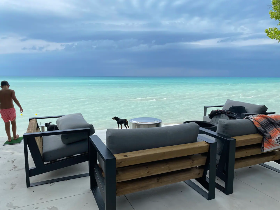 Views of the backyard beach.