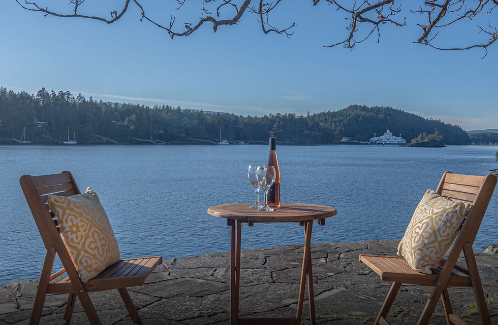Views of the ocean and BC Ferries from the home.