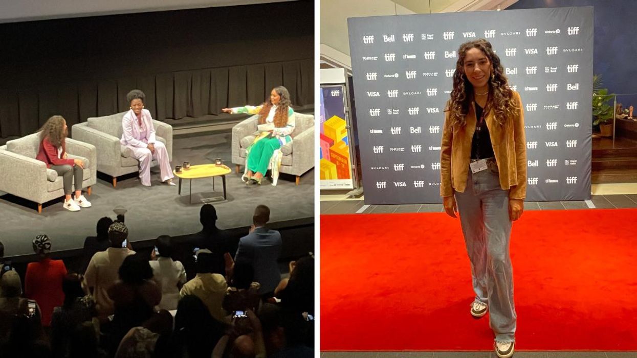 Viola Davis and Gina Prince-Bythewood at TIFF. Right: Mira Nabulsi at TIFF 2022.