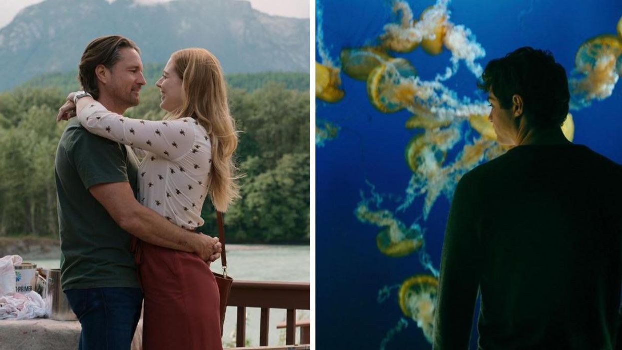 Virgin River filming in Squamish. Right: To All The Boys actor at The Vancouver Aquarium.