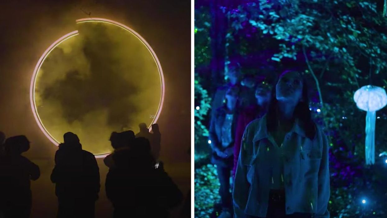 Visiteurs et visiteuses à Onhwa' Lumina.