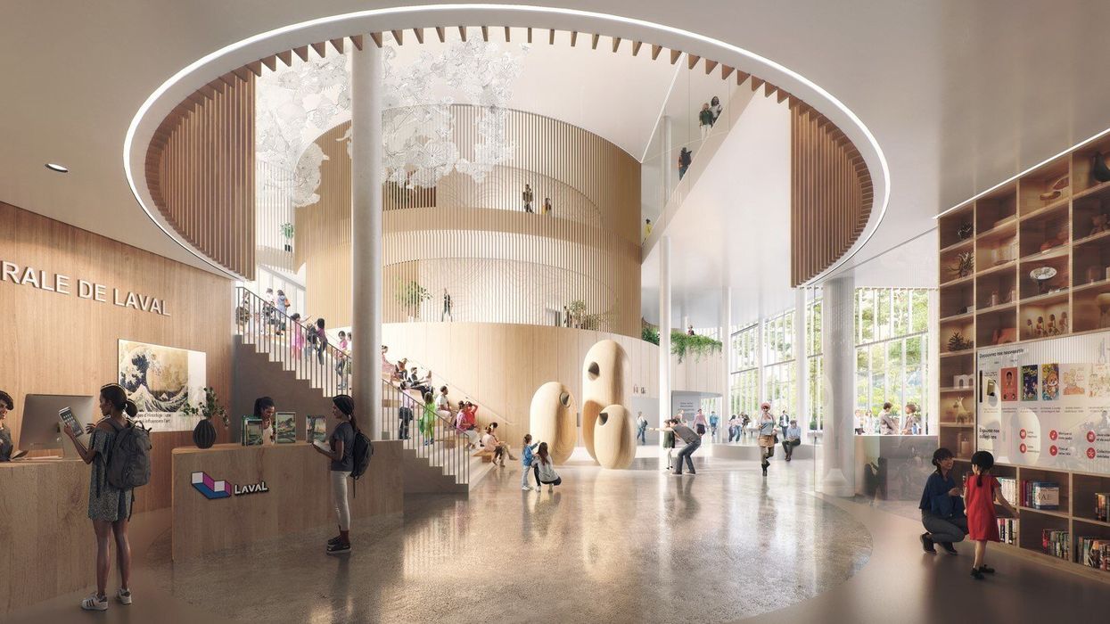 Visuel de la future bibliothèque centrale de Laval.
