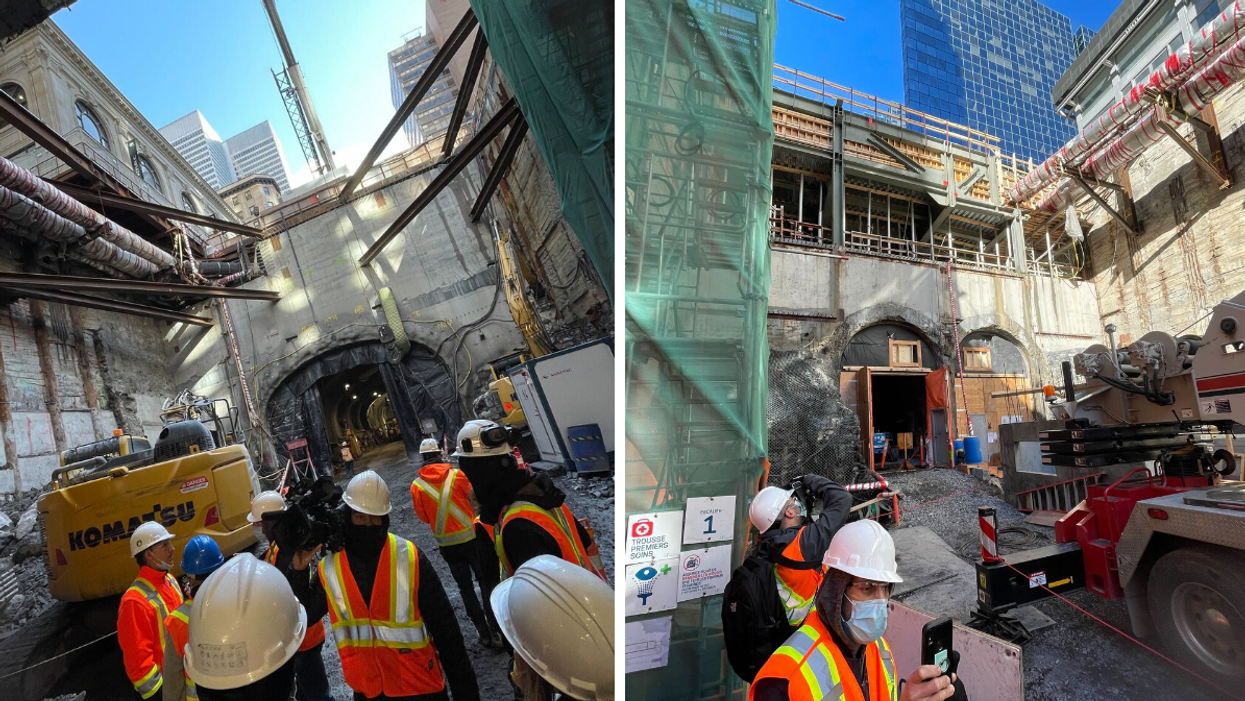 Voici à quoi ressemble l'intérieur de la station McGill du REM en construction (VIDÉO)