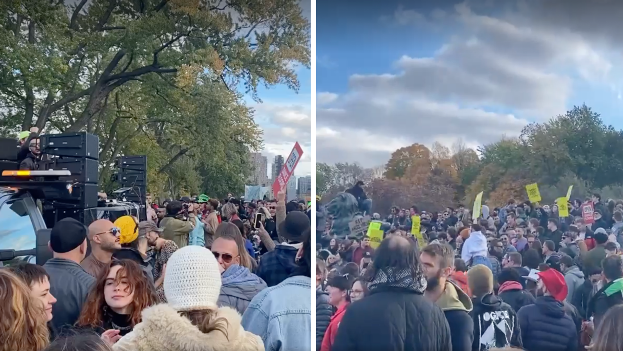 Voici les 1res images de la foule à la manifestation pour «le droit de danser» à Montréal