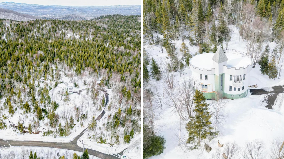 Vue de haut. Droite : Ch\u00e2teau des Monts.