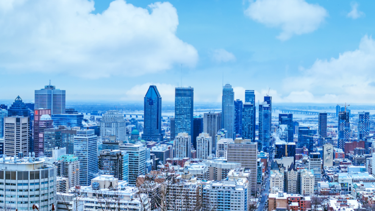 Vue de Montréal en hiver.