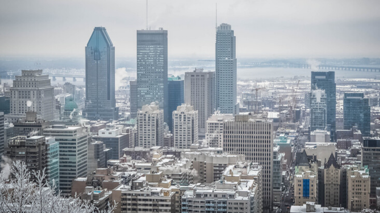 Vue de Montréal sous la neige.