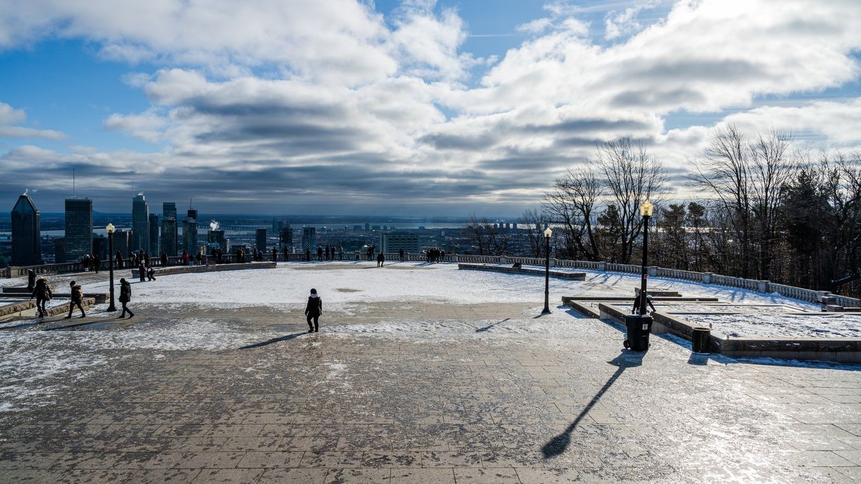 Vue du sommet du Mont Royal à Montréal.