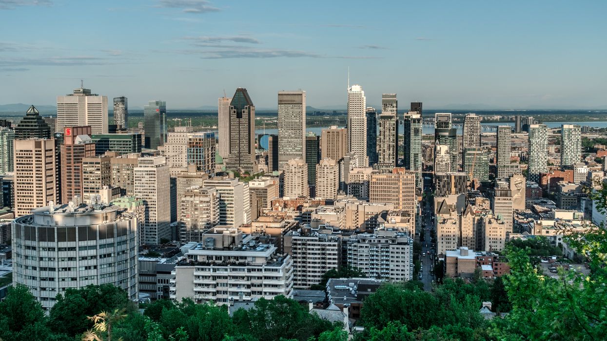 Vue sur le centre-ville de Montréal.