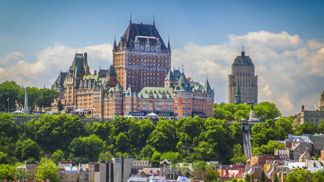 Vue sur le château Frontenac, à Québec.