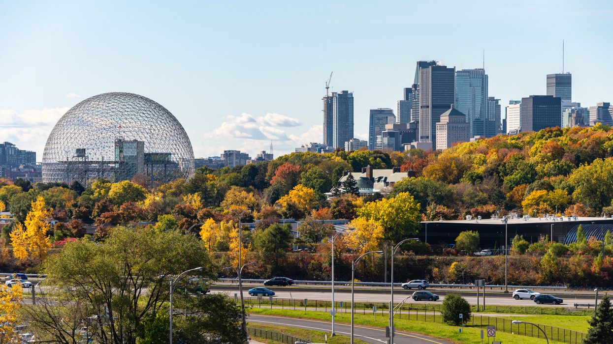 Vue sur Montréal à l'automne.