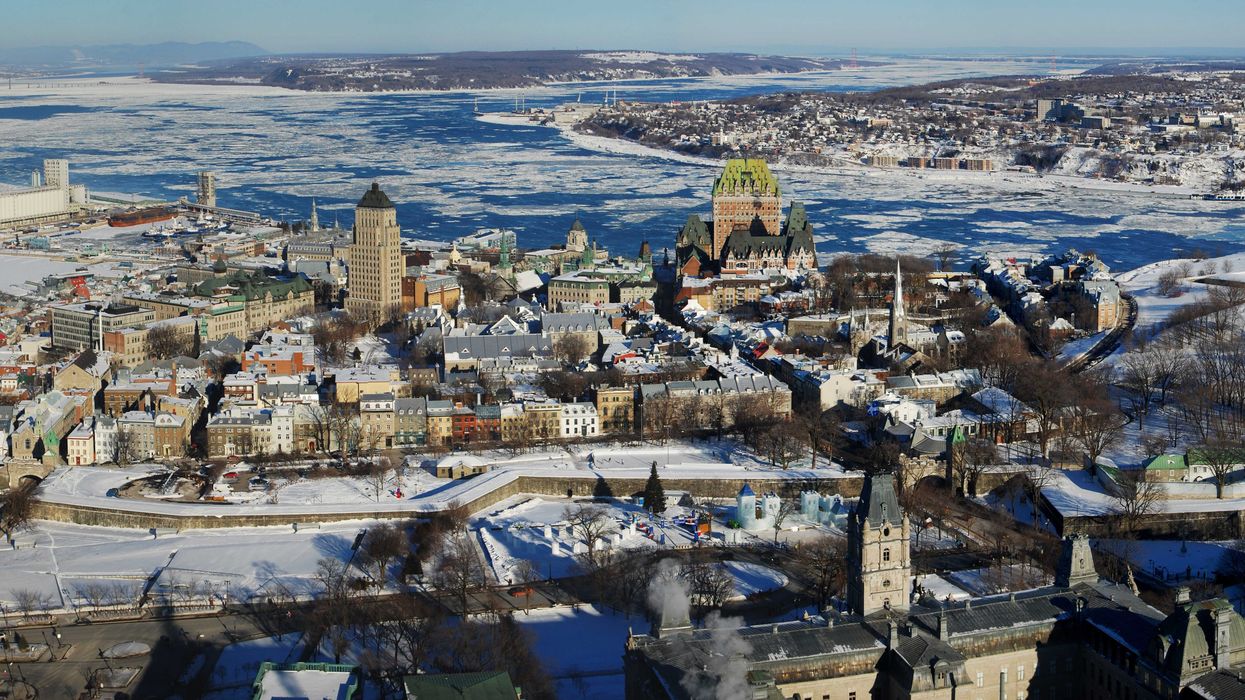 Vue sur Québec en hiver.