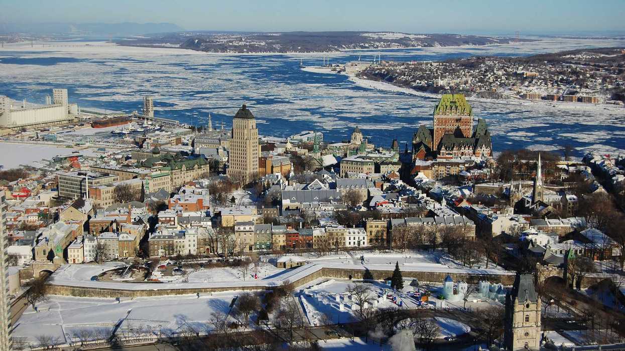 Vue sur Québec en hiver.