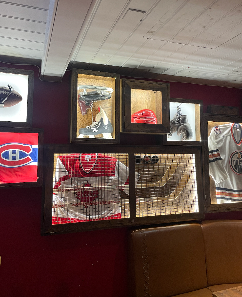 Wall decor at the restaurant.