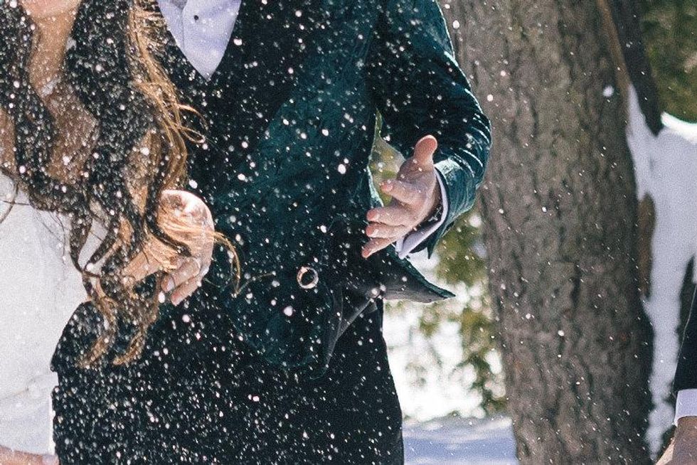 Wedding photos of Tamar Silverbrook and Adam Taylor on February 20, 2022.