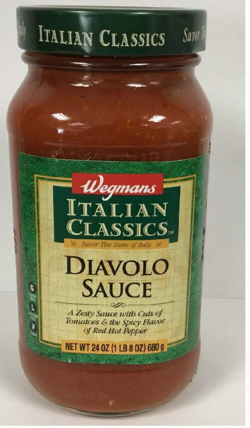 Wegman's recalled Italian Classics Diavolo Sauce.