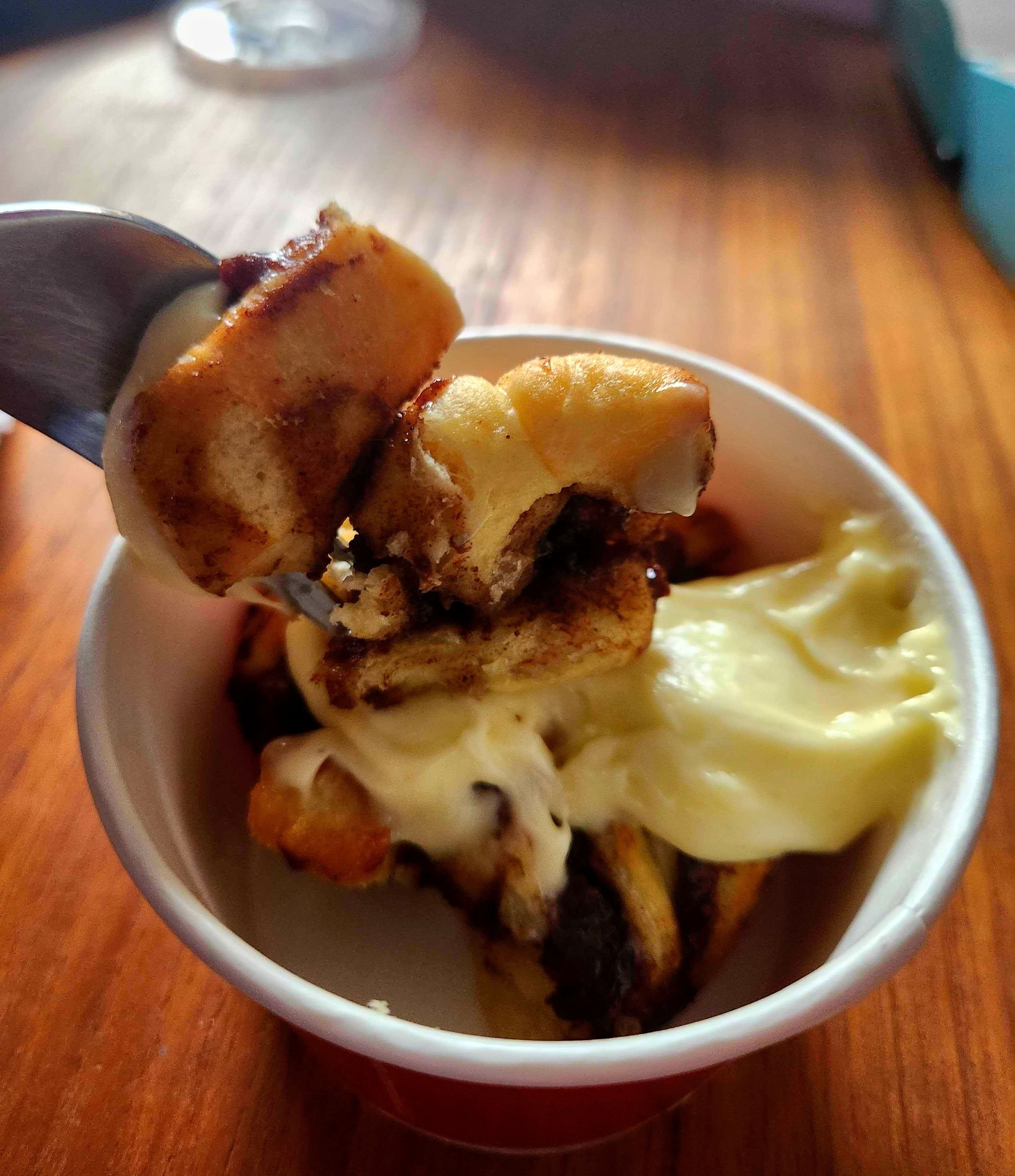 Wendy's Cinnabon Pull-Apart in a cup.