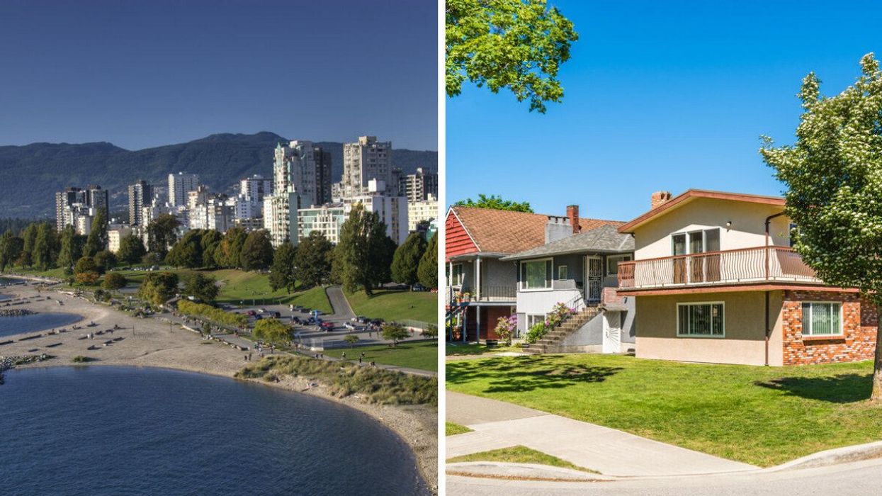 West End Vancouver. Right: Houses in Vancouver.