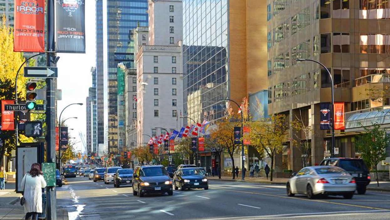 West Georgia Street in Vancouver.