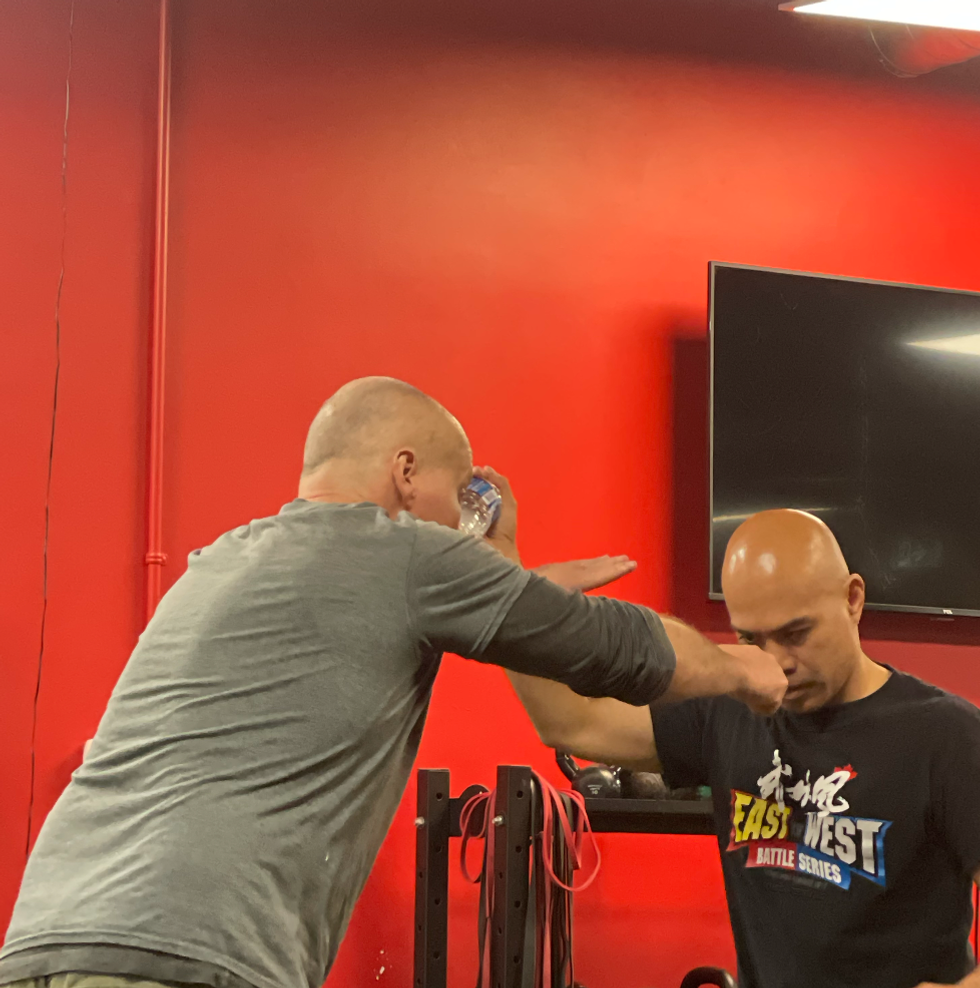 Where to aim when striking.