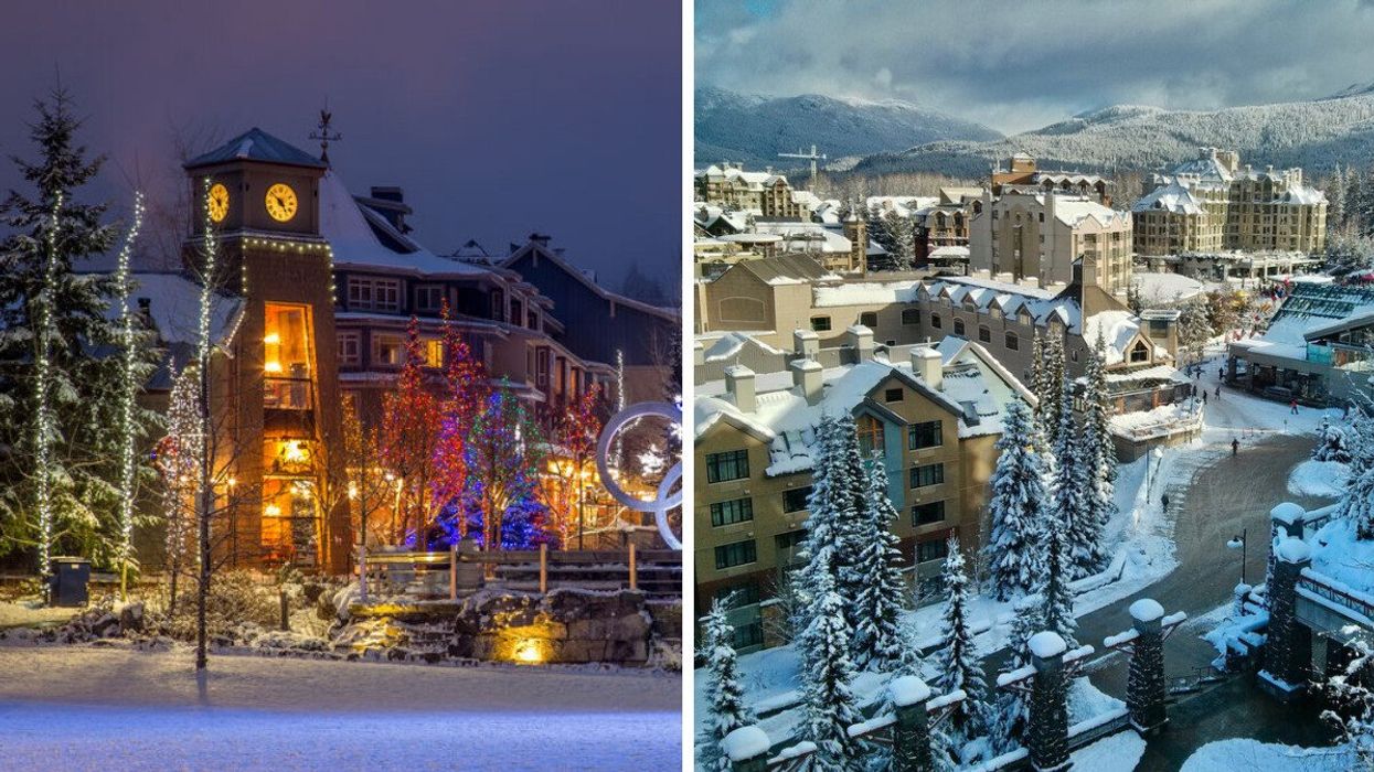 Whistler, B.C. Right: Whistler ski resort.