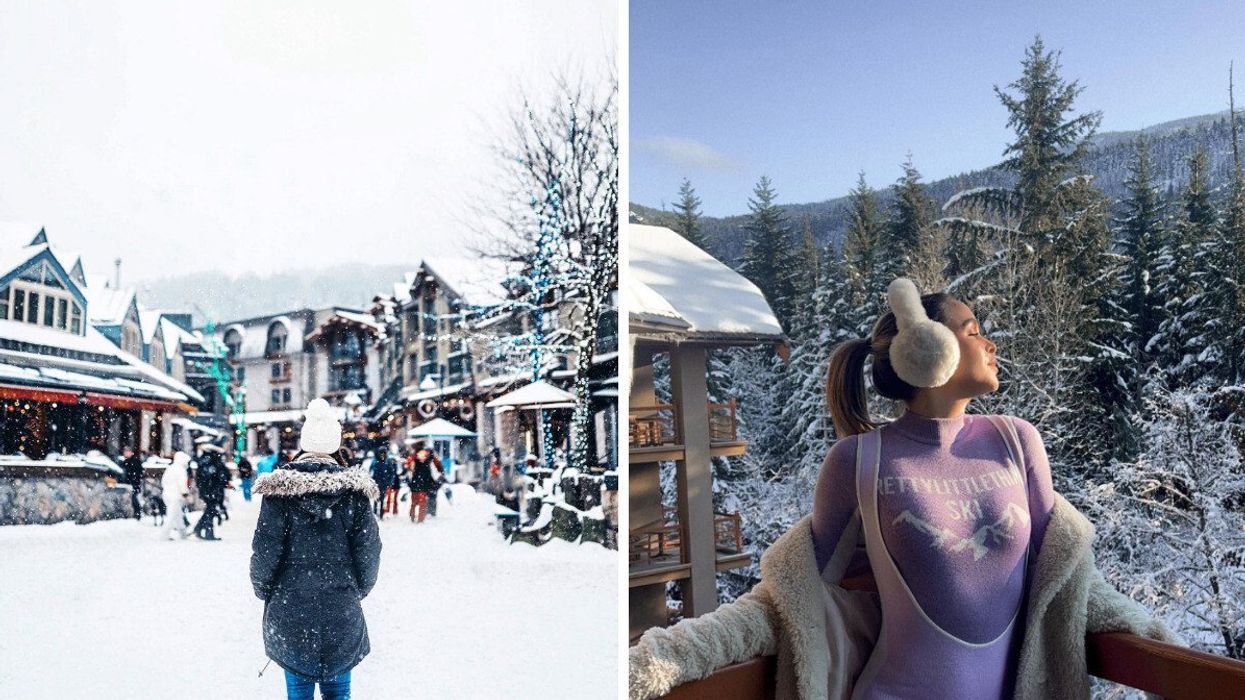 Whistler, BC. Right: Whistler ski resort.