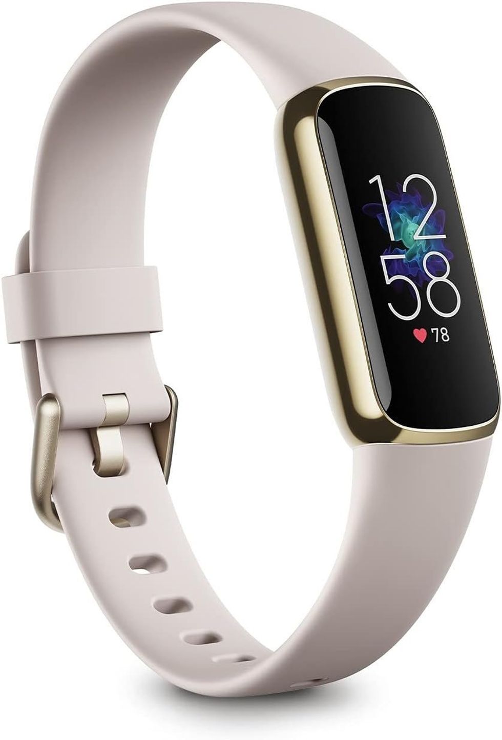 white fitbit luxe fitness tracker